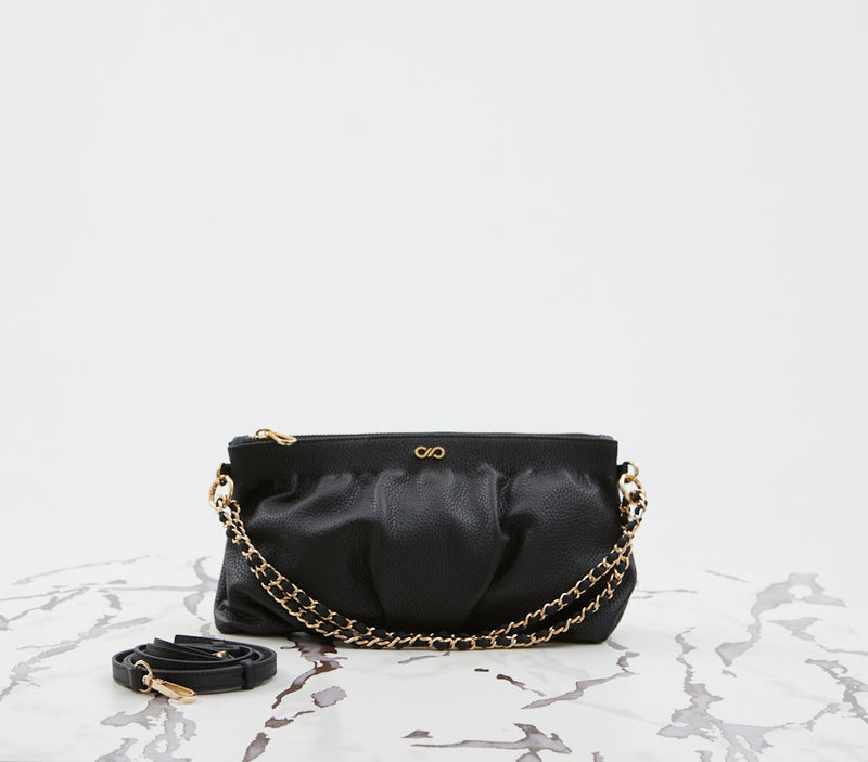 Mia Clutch Gold Black